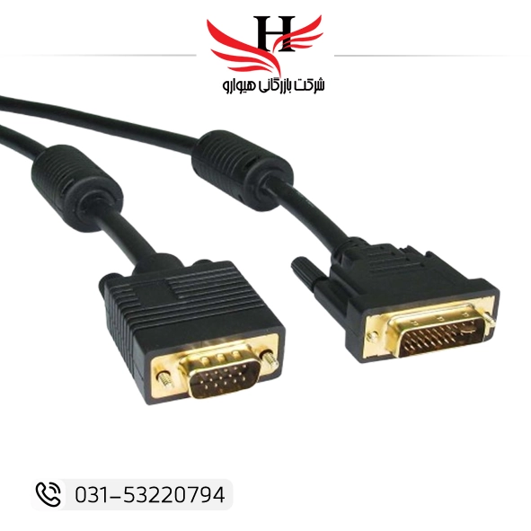 کابل تصویر DVI به DVI MY GROUP طول 1.5 متر مناسب اتصال مانیتور به کیس با کیفیت تصویر بالا